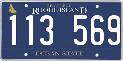 RI license plate 113569