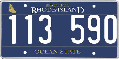 RI license plate 113590