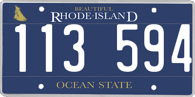 RI license plate 113594