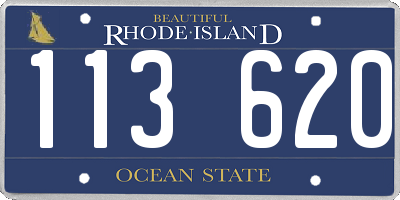 RI license plate 113620