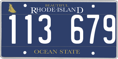 RI license plate 113679