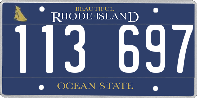 RI license plate 113697