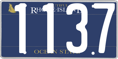 RI license plate 1137