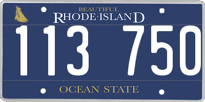 RI license plate 113750