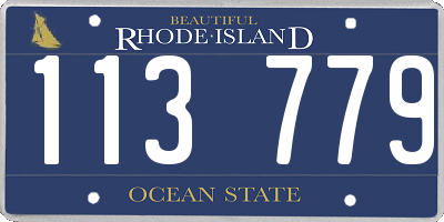 RI license plate 113779