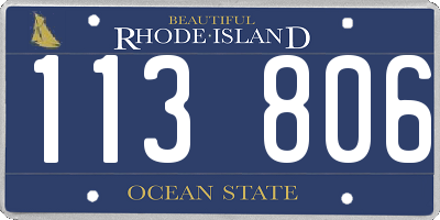 RI license plate 113806