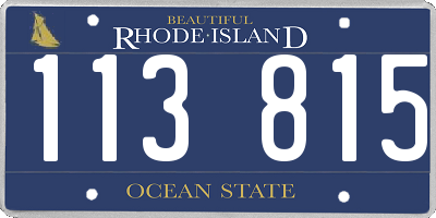 RI license plate 113815