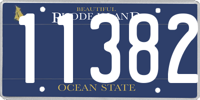 RI license plate 11382