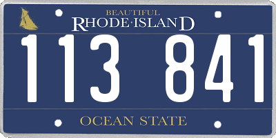 RI license plate 113841