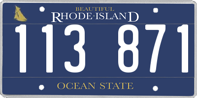 RI license plate 113871