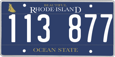 RI license plate 113877