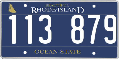 RI license plate 113879