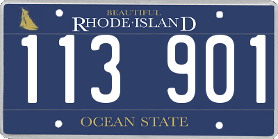 RI license plate 113901