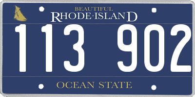 RI license plate 113902