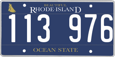 RI license plate 113976