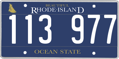 RI license plate 113977