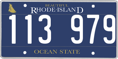 RI license plate 113979