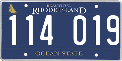 RI license plate 114019
