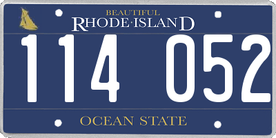 RI license plate 114052