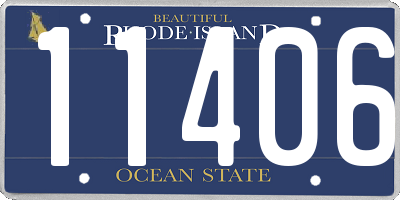 RI license plate 11406