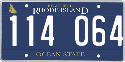 RI license plate 114064