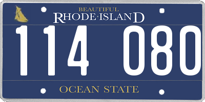 RI license plate 114080