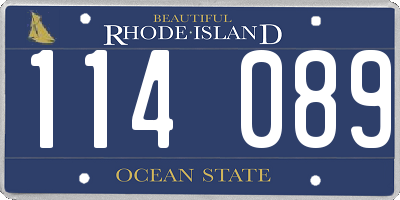 RI license plate 114089