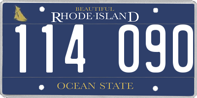 RI license plate 114090