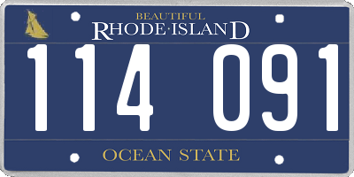 RI license plate 114091