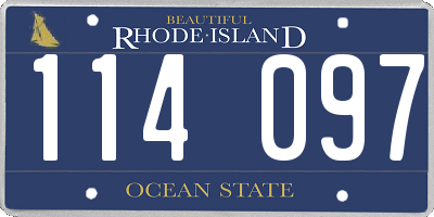 RI license plate 114097