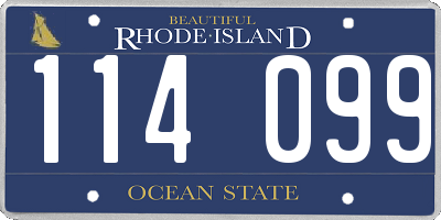 RI license plate 114099