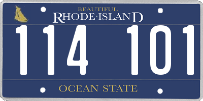 RI license plate 114101