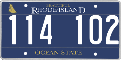 RI license plate 114102