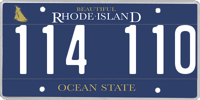RI license plate 114110