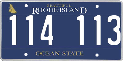 RI license plate 114113
