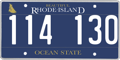 RI license plate 114130