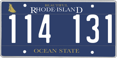 RI license plate 114131