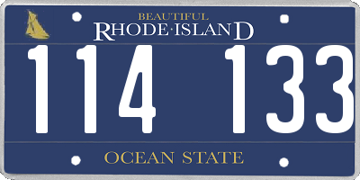 RI license plate 114133