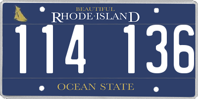 RI license plate 114136