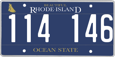 RI license plate 114146