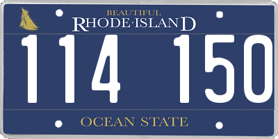 RI license plate 114150