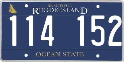 RI license plate 114152