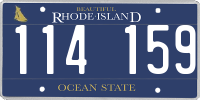 RI license plate 114159