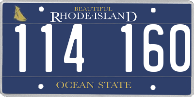 RI license plate 114160