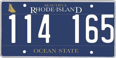 RI license plate 114165