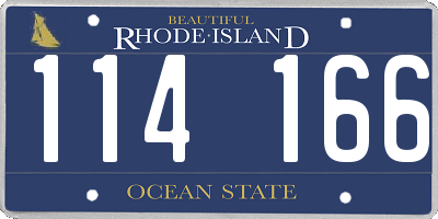 RI license plate 114166