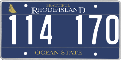RI license plate 114170