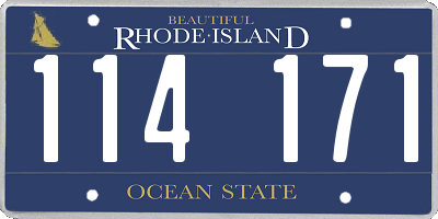 RI license plate 114171