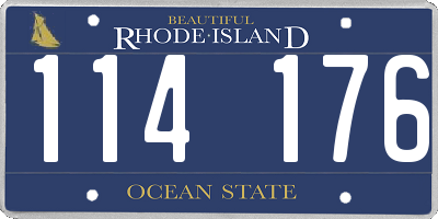 RI license plate 114176