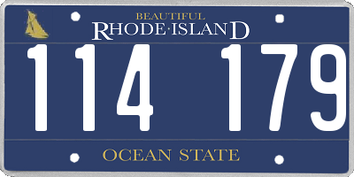 RI license plate 114179